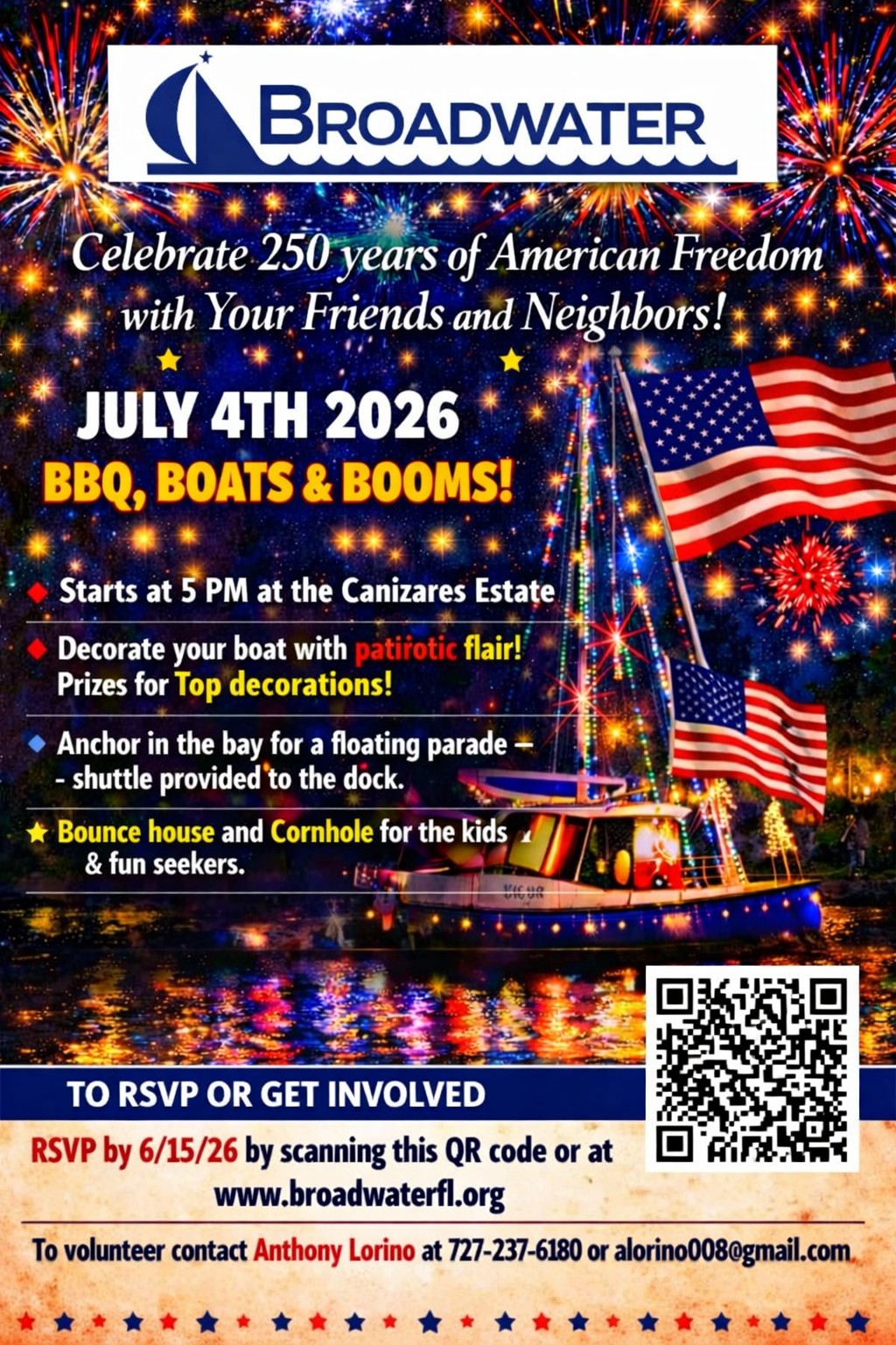 BBQ, Boats & Booms Juy 4th
